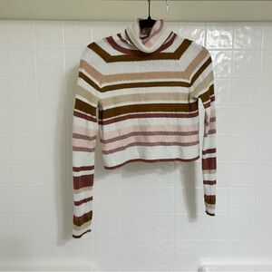 Free People Striped Turtleneck